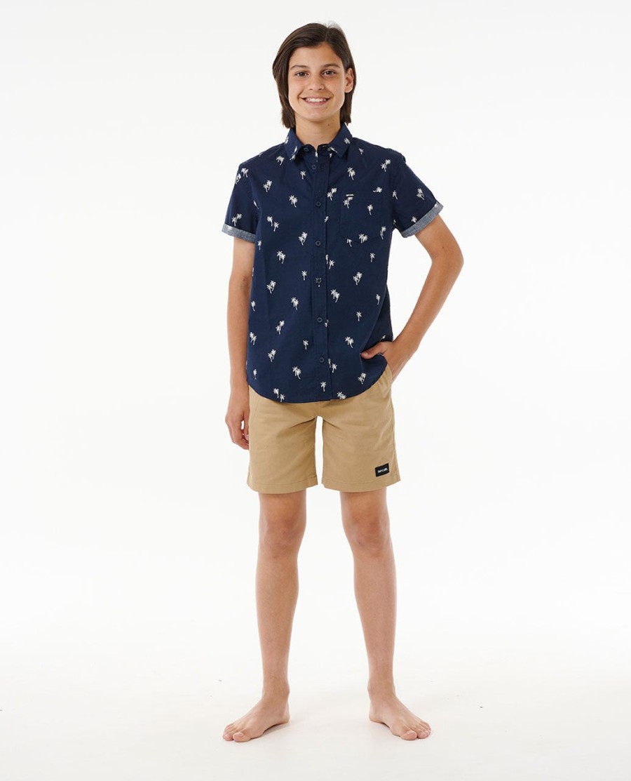 camisa paradise palms-rapaz 8-16 anos