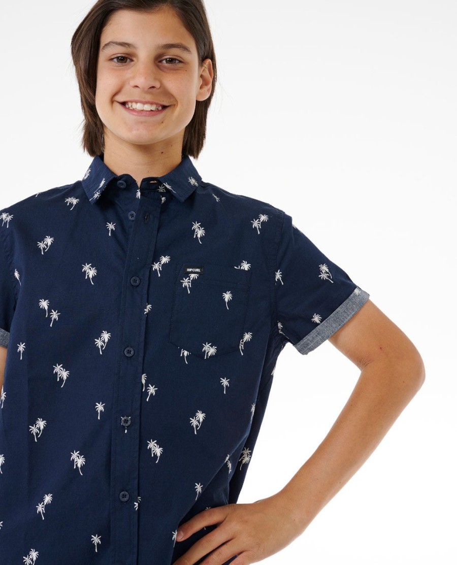 camisa paradise palms-rapaz 8-16 anos
