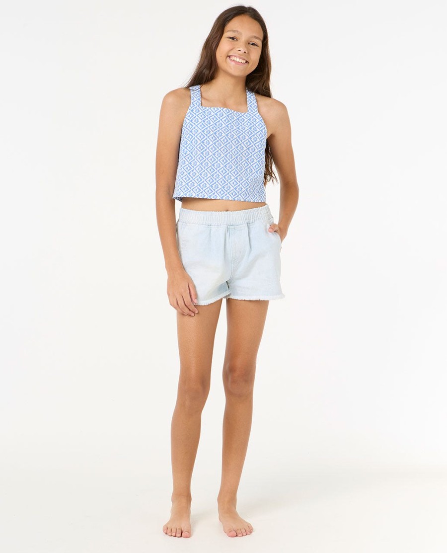blissy woven top-menina 8-14 anos