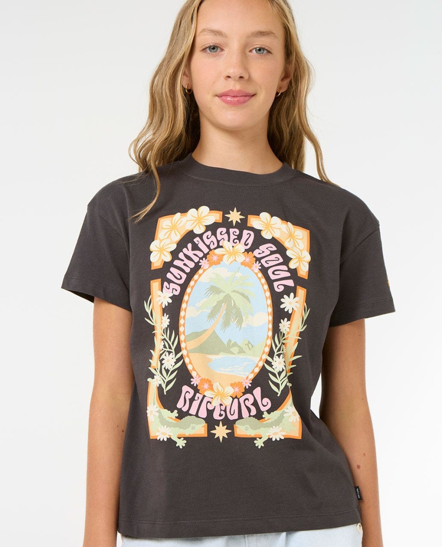 island bliss art tee-menina 8-14 anos