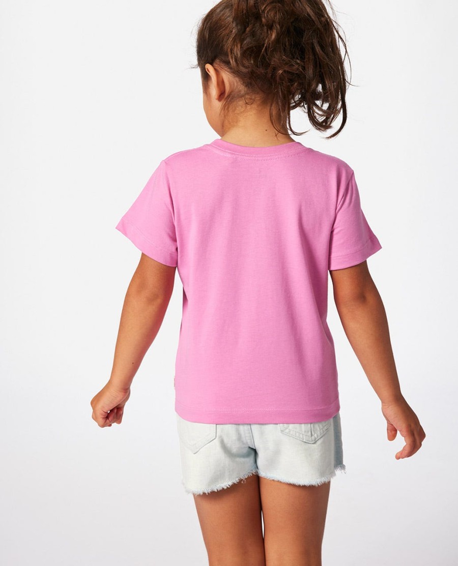 rainbow logo tee-menina 1-8 anos