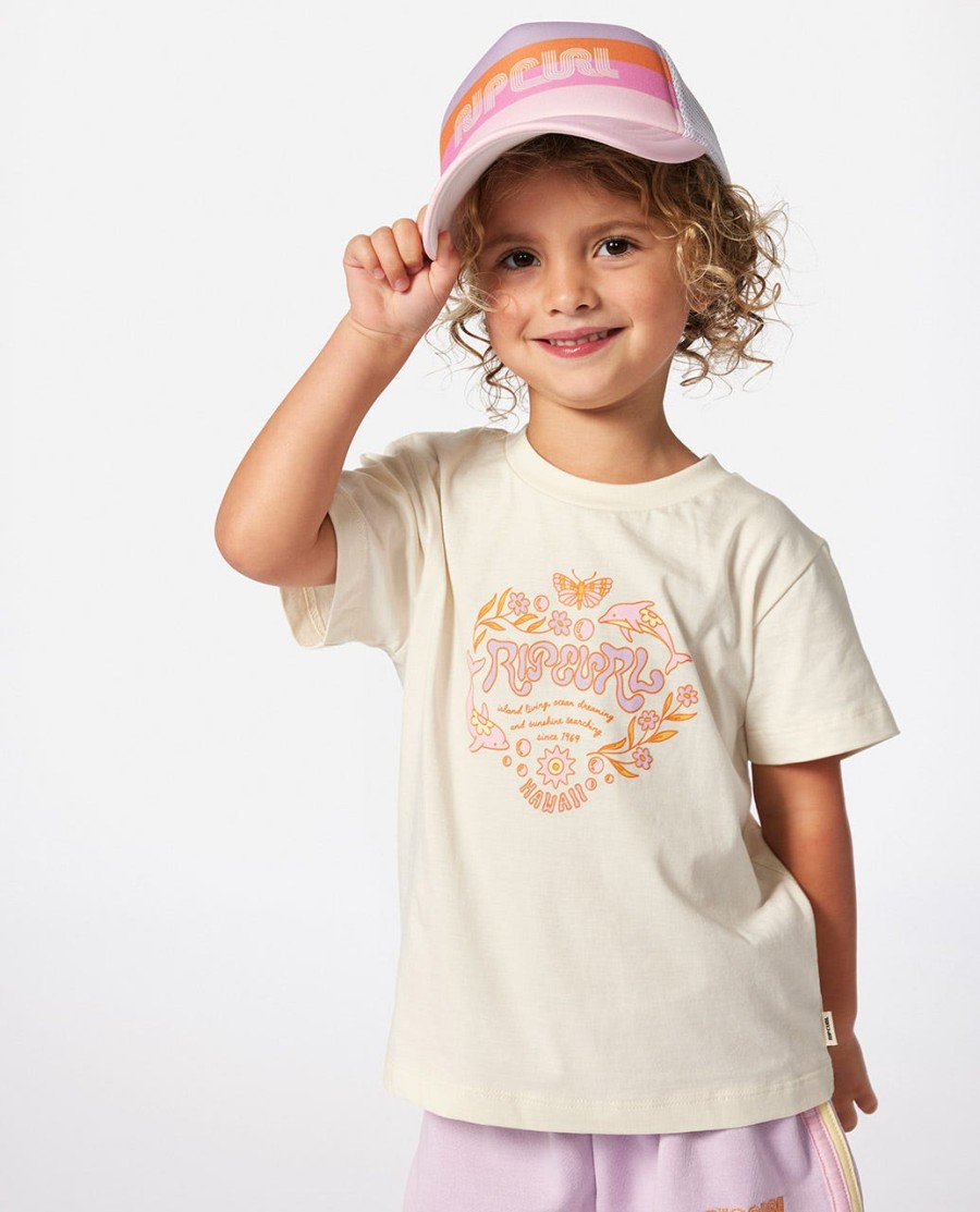 rainbow logo tee-menina 1-8 anos